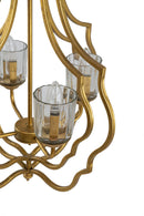 4 - Light Metal Chandelier, Hanging Light Fixture with Adjustable Chain for Kitchen Dining Room Foyer Entryway, Bulb Not Included