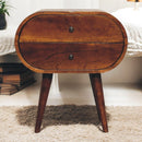 Large Chestnut Circular Bedside by HouseOfZazla