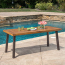 Outdoor Dining Set – Premium Acacia Wood Table & Wicker Chairs