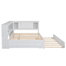 Daybed With Storage Shelves, LED, USB, And Trundle by HouseOfZazla