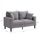 High Resilience Loveseat Sofa With Wooden Frame by HouseOfZazla