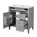 Bathroom Vanity With Top Sink, 2 Drawers & Tip Out Drawer
