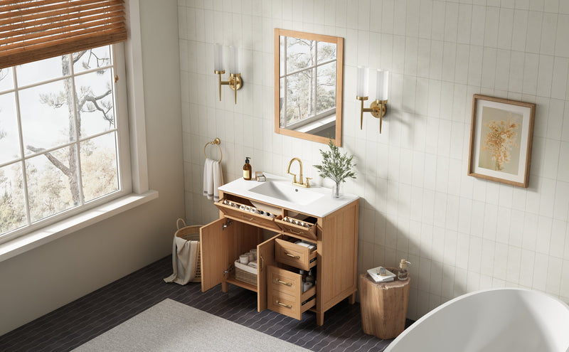 36" Bathroom Vanity with Ceramic Sink, photo 4 of 10