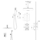 Dual Shower Head System With Ceiling Mount And Rough In Valve