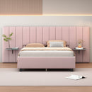 Upholstered Platform Bed With Big Headboard by Unique Piece Furniture