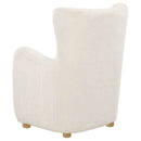 Thornton Faux Fur Upholstered Wingback Lounge Accent Chair Cream