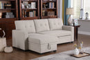 Upholstered Pull Out Sectional Sofa With Chaise by HouseOfZazla