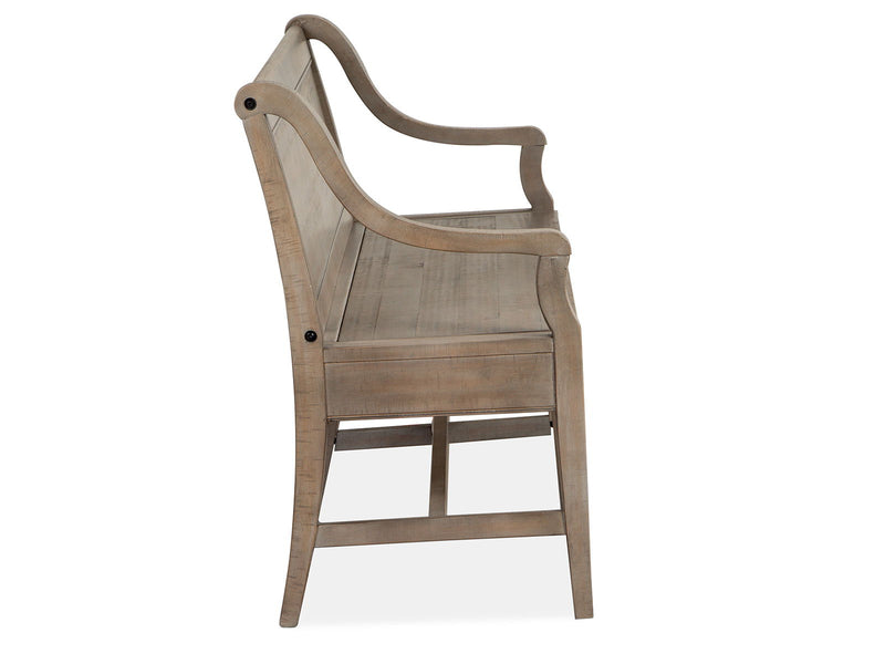 Paxton Place - Bench With Back - Dovetail Gray, photo 2 of 7
