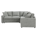 4-Seat L-shaped Modular Sofa with Thick Backrest and Seat Cushions, Suitable for Living Rooms, Offices
