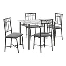 5 Pieces Dining Table Set, Small, Rectangular