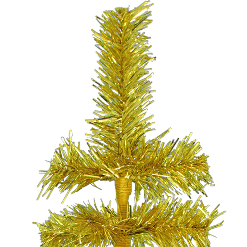 Gold Tinsel Christmas Tree