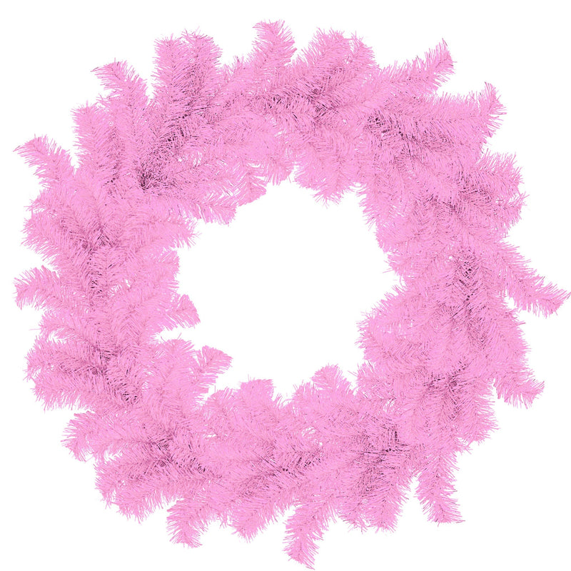 Pink Tinsel Christmas Wreaths