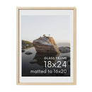 Standalone Glass Oak Wood Frames