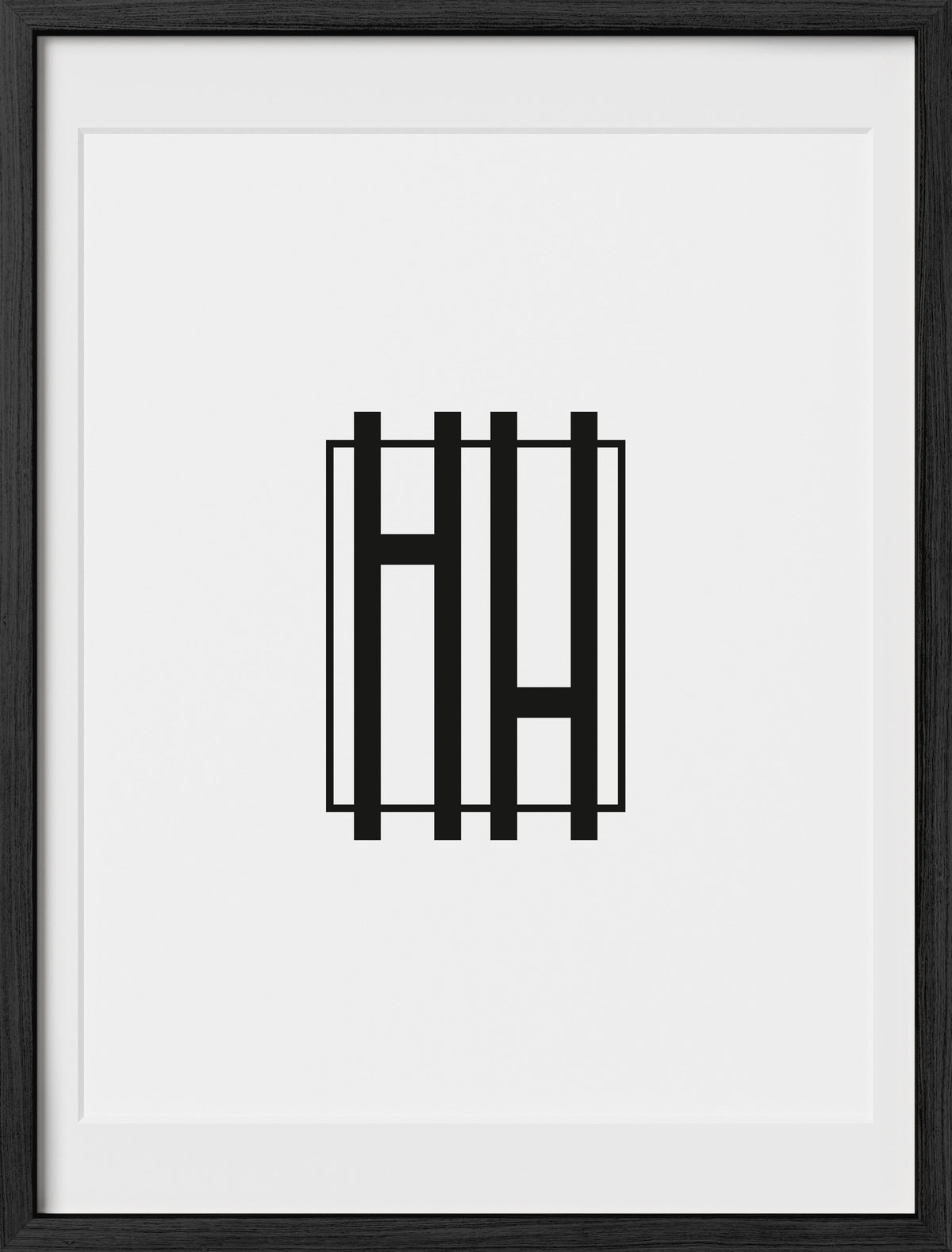 18x24, Black Oak Glass Frame