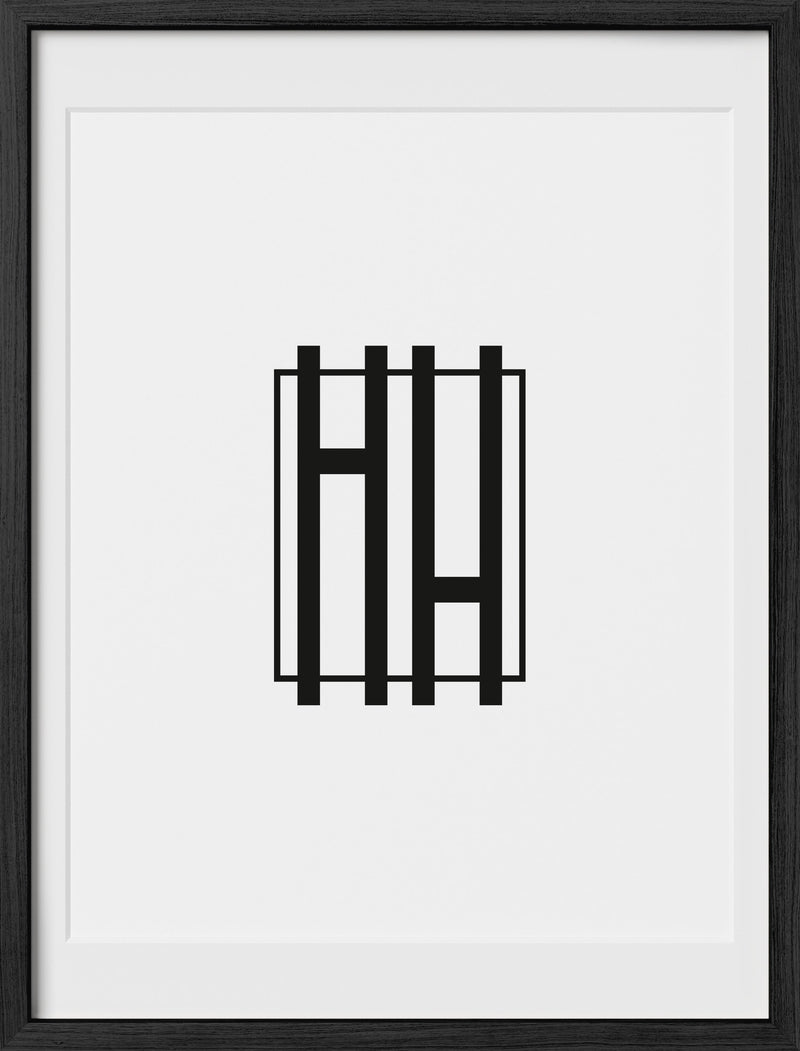 18x24, Black Oak Glass Frame