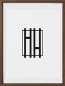 18x24, Walnut Oak Glass Frame