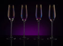 Iridescent Champagne Glasses Premium Barware Gift Elegant Drinkware Collection by The Wine Savant