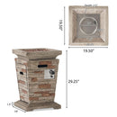Alora 19" Outdoor 40K BTU Natural Stone Fire Column (SAK36771)