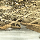 Vintage Map of Lyons, Iowa 1868