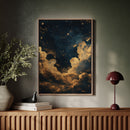 Golden Clouds Beneath a Midnight Sky