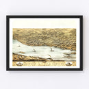 Vintage Map of Lyons, Iowa 1868