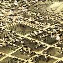 Vintage Map of Council Bluffs, Iowa 1868