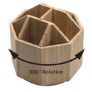 Bamboo Rotating Multi Purpose Utensil Holder (UPDATED 7 INCH MODEL) by MobilevisionUS