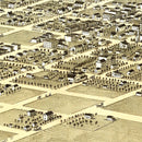 Vintage Map of De Witt, Iowa 1868