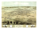 Vintage Map of De Witt, Iowa 1868