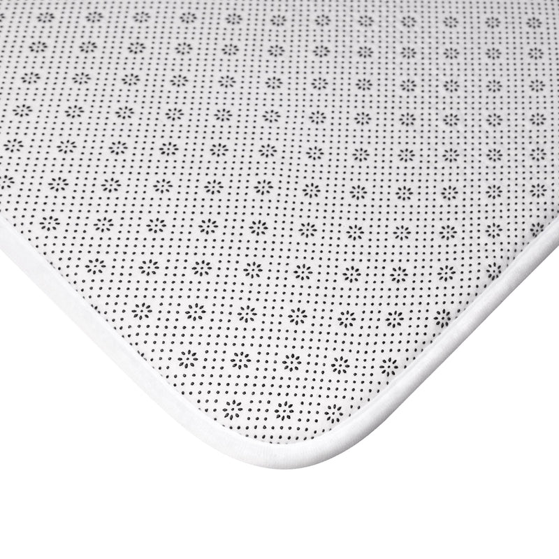 "Garden in Gray" Microfiber Bath Mat