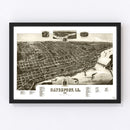 Vintage Map of Davenport, Iowa 1888