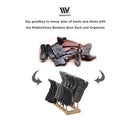 Bamboo Boot Rack | 2-Tier Standing Organizer for Tall Riding & Cowboy Boots