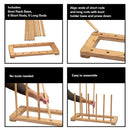 Bamboo Boot Rack | 2-Tier Standing Organizer for Tall Riding & Cowboy Boots