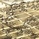Vintage Map of Des Moines, Iowa 1868