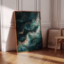Celestial Drift in Emerald and Gold