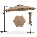 9 FT Cantilever Patio Umbrella with Vented Top and Sun-Protective Canopy by LJGDeals