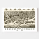 Vintage Map of Dubuque, Iowa 1889