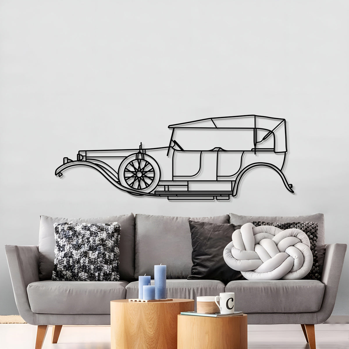 1907 Silver Ghost Metal Car Wall Art - MT0003, photo 3 of 8