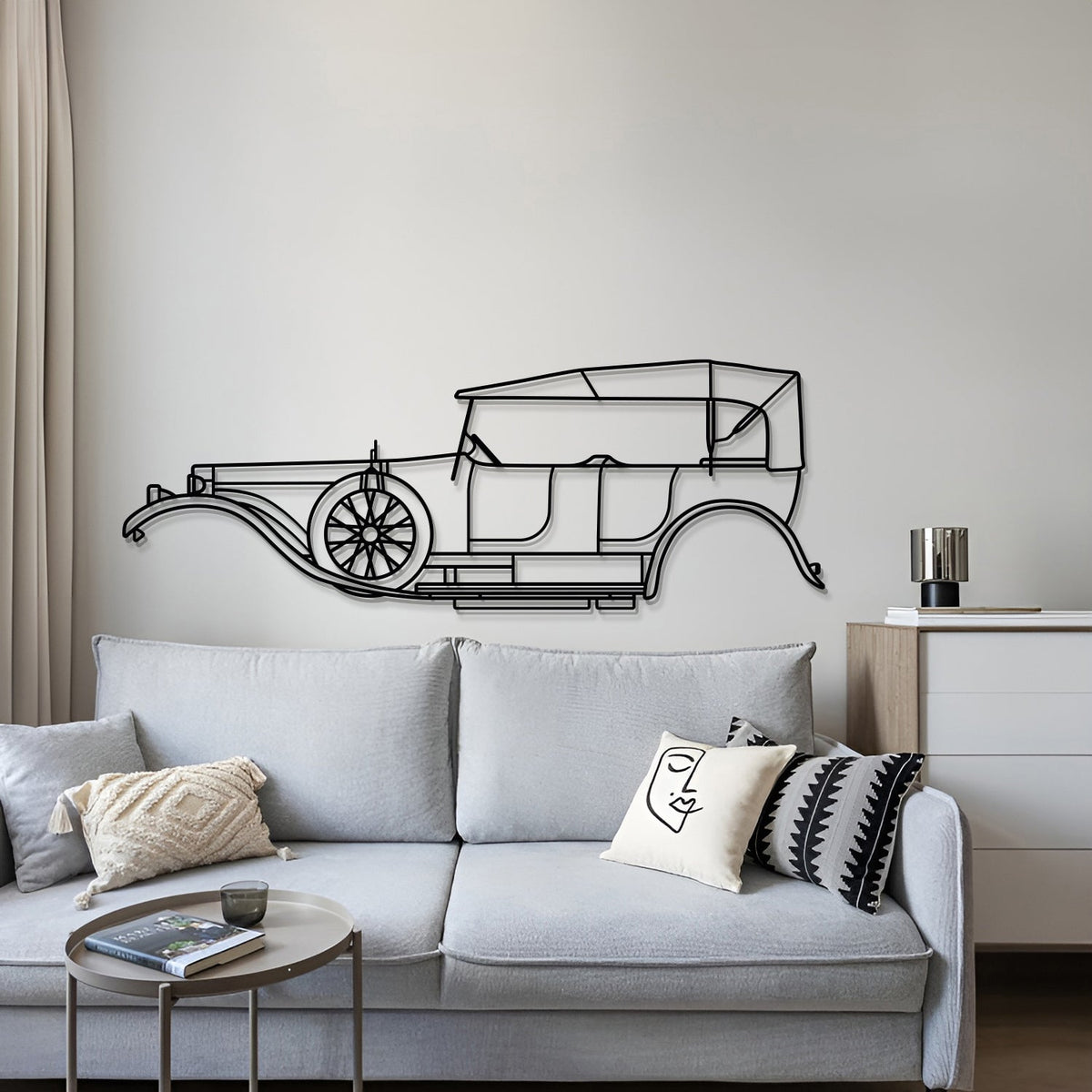 1907 Silver Ghost Metal Car Wall Art - MT0003, photo 4 of 8