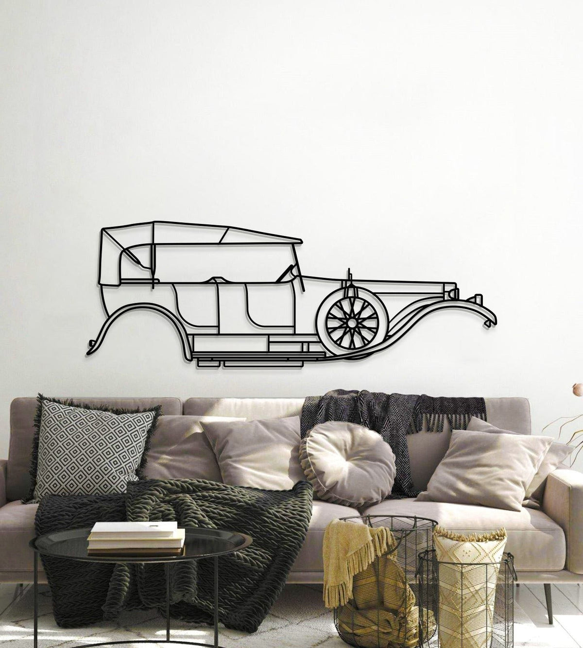 1907 Silver Ghost Metal Car Wall Art - MT0003, photo 6 of 8