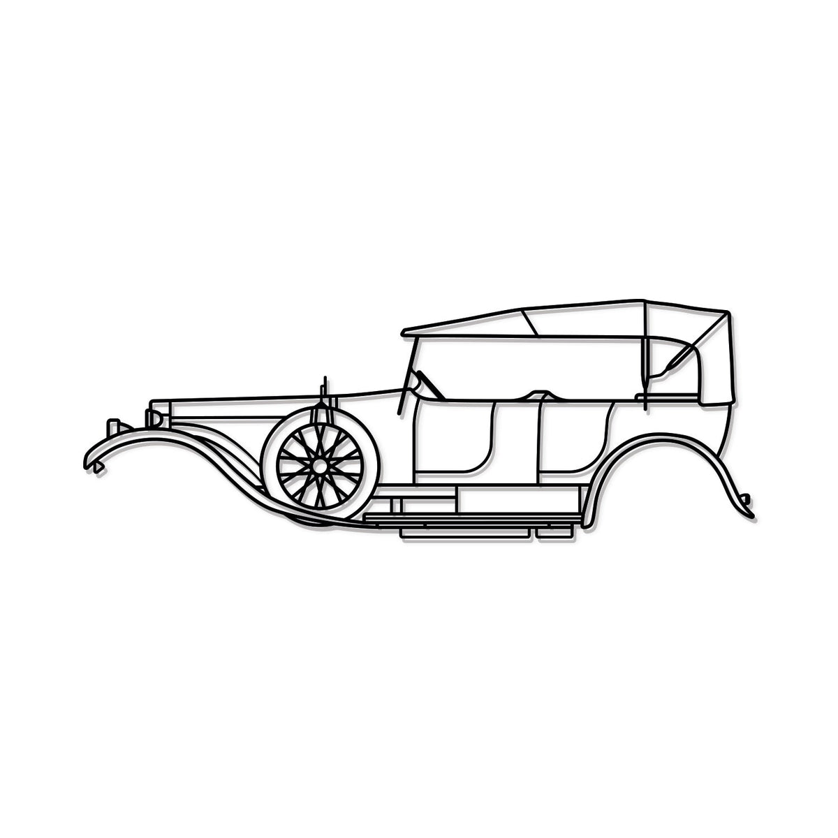 1907 Silver Ghost Metal Car Wall Art - MT0003, photo 8 of 8