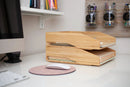 Stackable Bamboo Document Trays (Set of 2) | 11.5” x 10.125” x 3.25” | Executive Paper & File Sorter by MobilevisionUS