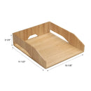 Stackable Bamboo Document Trays (Set of 2) | 11.5” x 10.125” x 3.25” | Executive Paper & File Sorter by MobilevisionUS