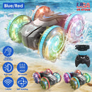2 In 1 Amphibious RC Car Waterproof Stunt Car with Wrist Controller 4WD 360¡ Rotating Gesture Car with RGB Lights for Kids Aged 6+ Years Old Double-si