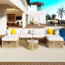 All-Weather 7-Piece Rattan Outdoor Sectional Sofa Set by HouseOfZazla