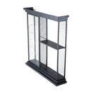 Floating Wine Bar Shelf With Glass Holder And Display Shelves - Black