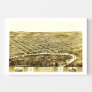 Vintage Map of Marengo, Iowa 1868