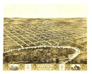 Vintage Map of Marengo, Iowa 1868
