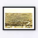 Vintage Map of Marengo, Iowa 1868