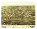 Vintage Map of Marion, Iowa 1868